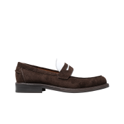 PENNY PLATE Men Suede Loafer Dark Brown Low