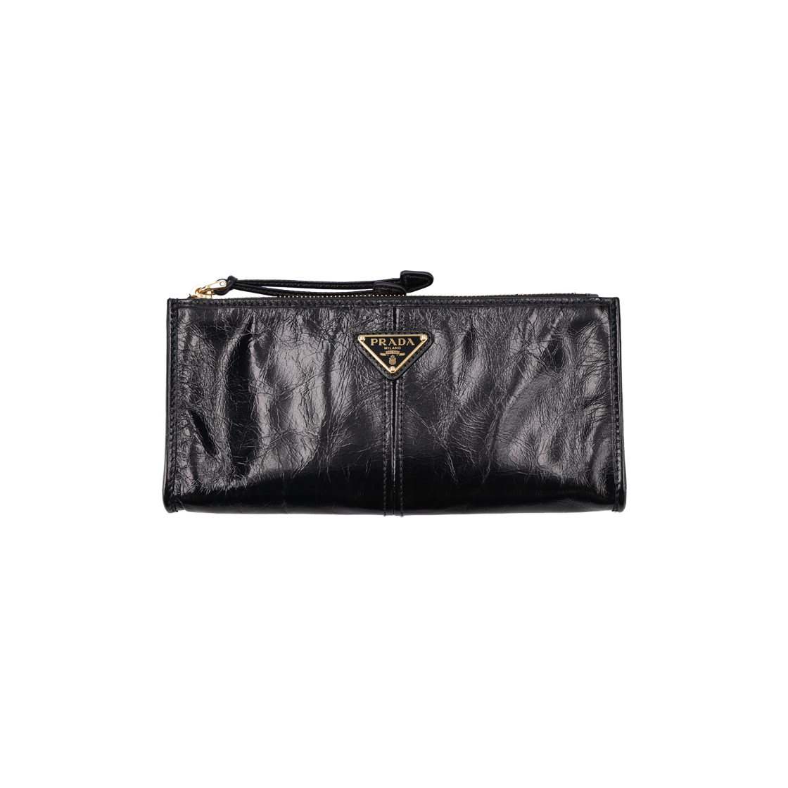 프라다 1MB0512 레더 파우치 블랙