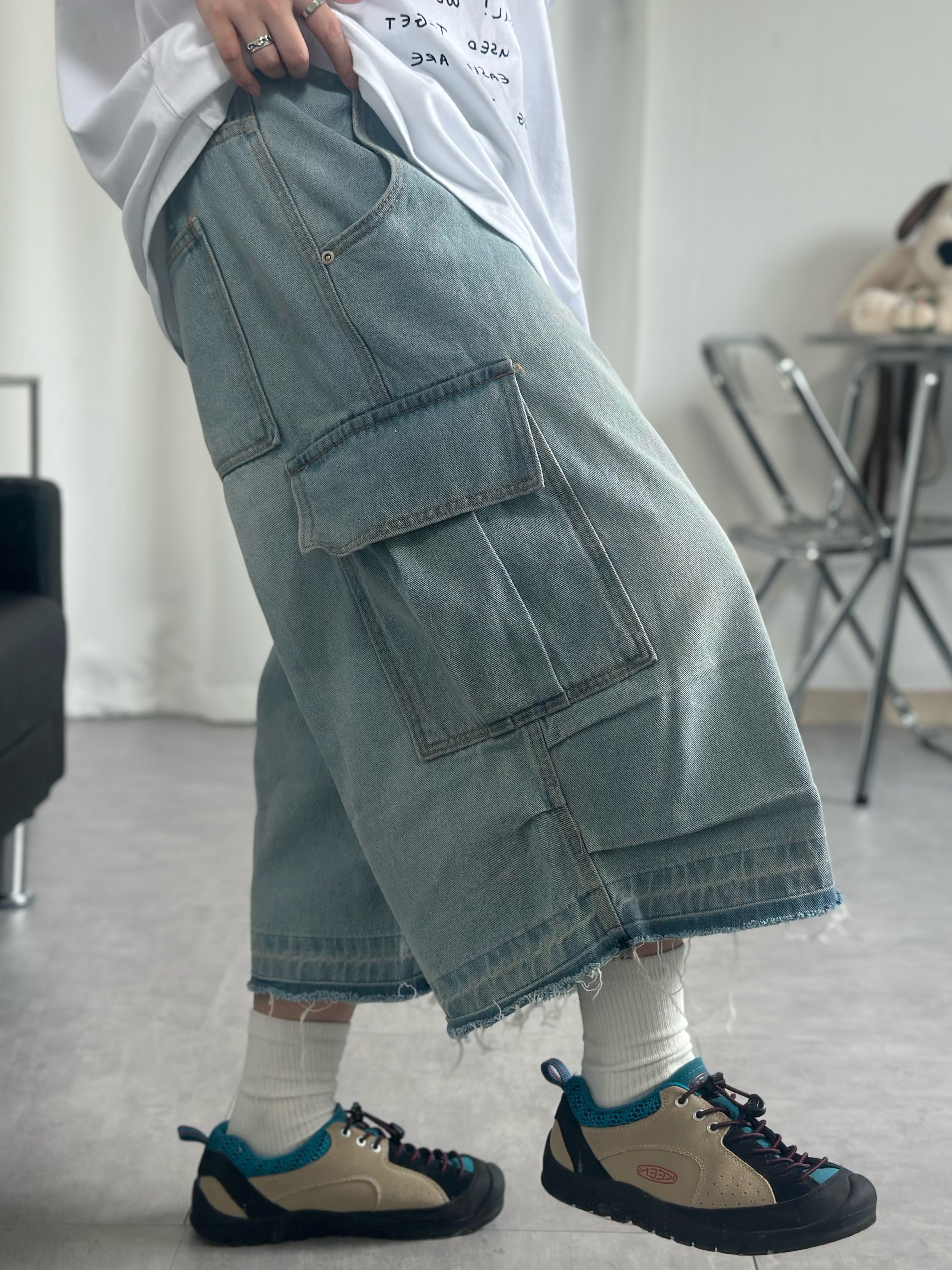 Keen Jasper Rocks SP Sneakers Beige, Hello Sunrise  Two Tone Washed OG Logo 6panel Cap Off White & Black 착용 스타일 - 5