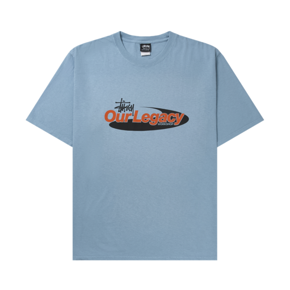 스투시 x 아워레가시 워크샵 스윌 피그먼트 다이드 티셔츠 베이비 블루(Stussy x Our Legacy Work Shop Swirl Pigment Dyed T-Shirt Baby Blue)