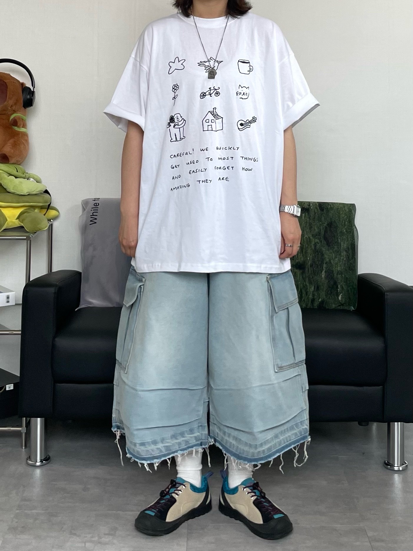Keen Jasper Rocks SP Sneakers Beige, Hello Sunrise  Two Tone Washed OG Logo 6panel Cap Off White & Black 착용 스타일 - 4
