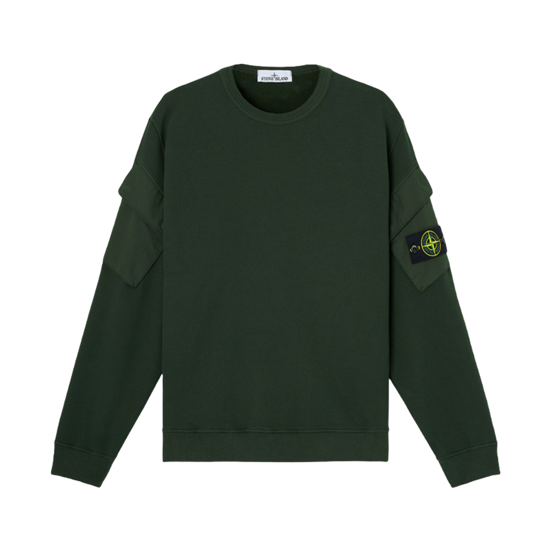 K2S1561000-08S0A20-V005E Stone Island 6100008 Brushed Organic Cotton Fleece Regular Fit Crewneck Sweatshirt with Sleeve Pockets  - 25FW
