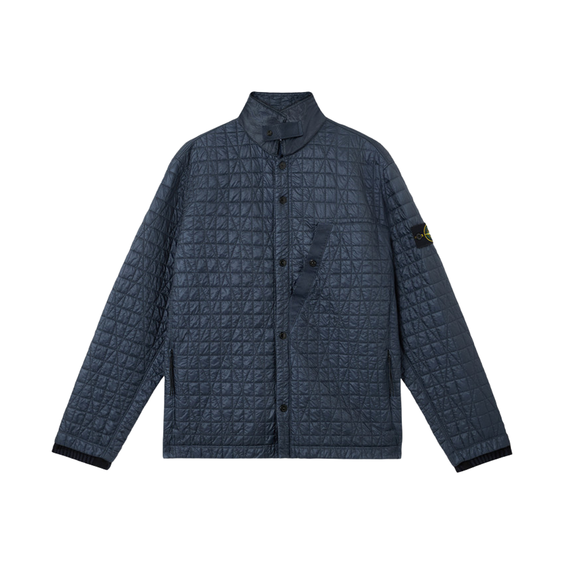 스톤 아일랜드 4100024 크링클 랩스 NY 퀼티드-TC 리사이클 나일론 패딩 코치 자켓 안티-드롭 앤 윈드 레지스턴스 잉크 블루 - 25FW(Stone Island 4100024 Crinkle Reps NY Quilted-TC Recycled Nylon Padded Coach Jacket with Anti-Drop and Wind Resistance Ink Blue - 25FW) - 1