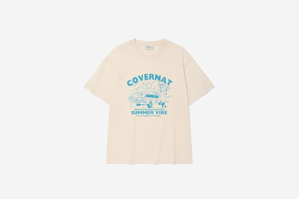 【COVERNAT】 Volume Car Graphic T-Shirt 커버낫 아치 08 로고 티셔츠 블랙 | COVERNAT | KREAM