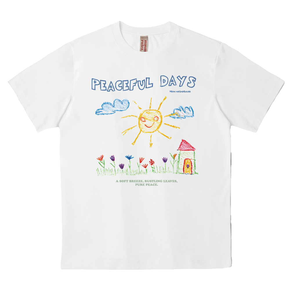 마스마룰즈 피스 데이즈 쿨 코튼 티셔츠 2컬러