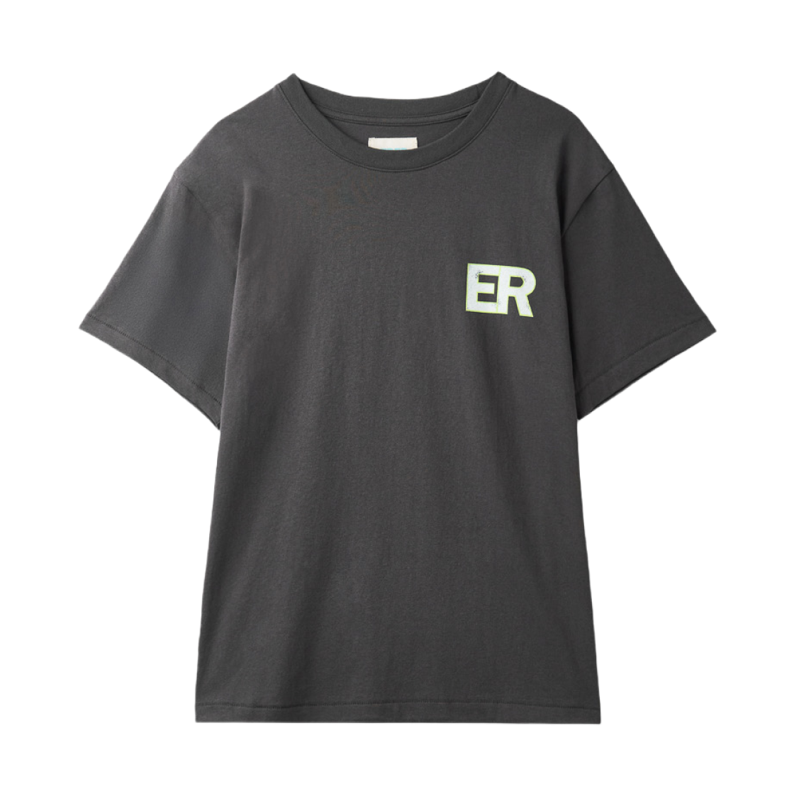 에르에르 빈티지 페인티드 ER 아트워크 티셔츠 차콜(ERER Vintage Painted ER Artwork T-Shirt Charcoal)