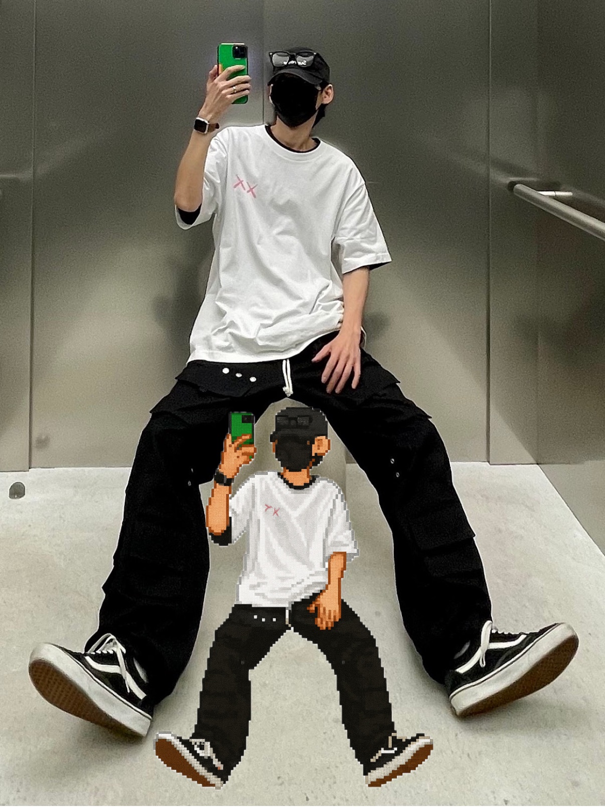 Nike x Tom Sachs General Purpose Shoe Brown, SLOW RECORD HOUSE Carpenter Bermuda Wide Camo Pants Vintage Green 착용 스타일 - 3