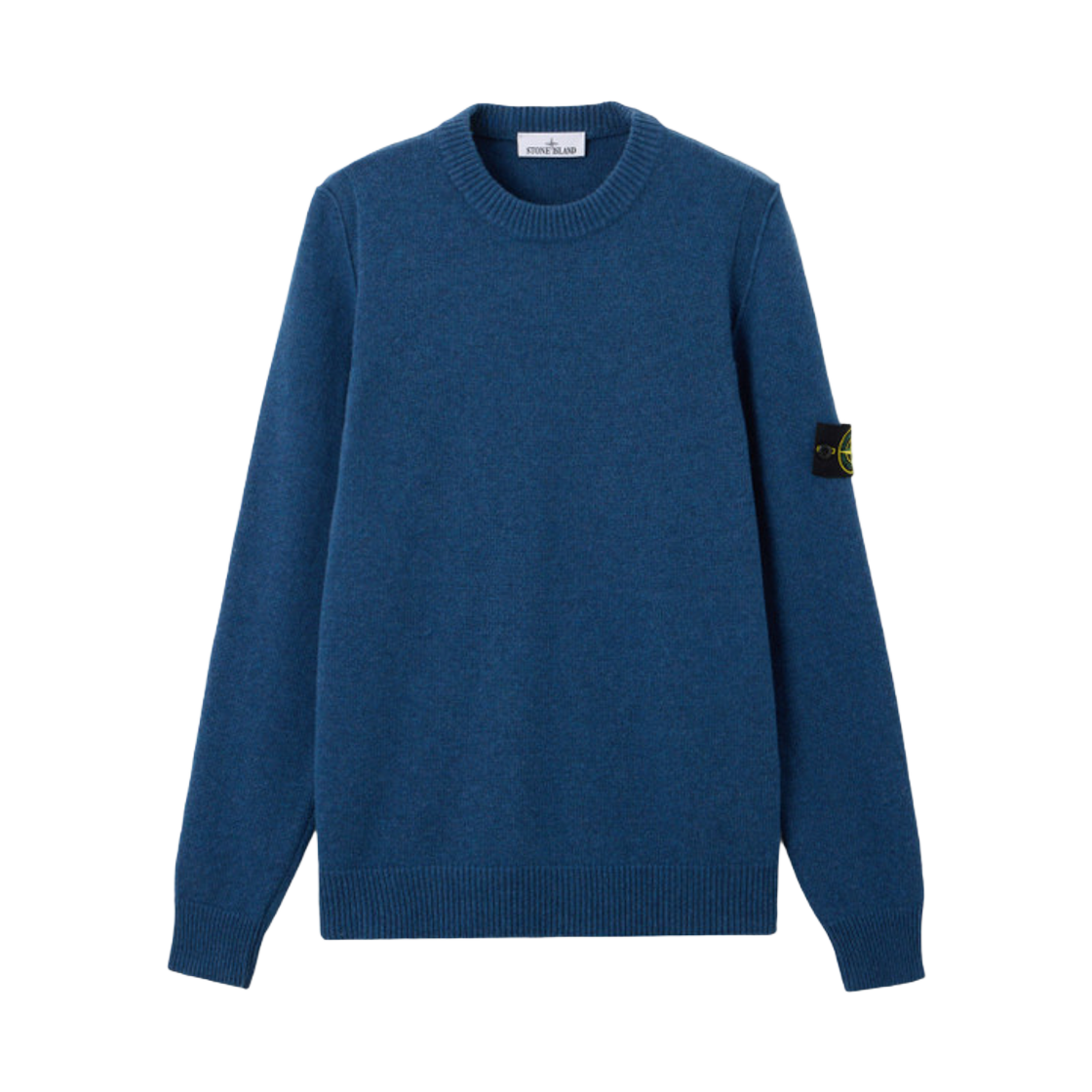 K2S1551000-72S00A3-V002B Stone Island 5100072 Lambswool Crewneck Jumper with Reverse Stitch Details Steel Blue - 25FW