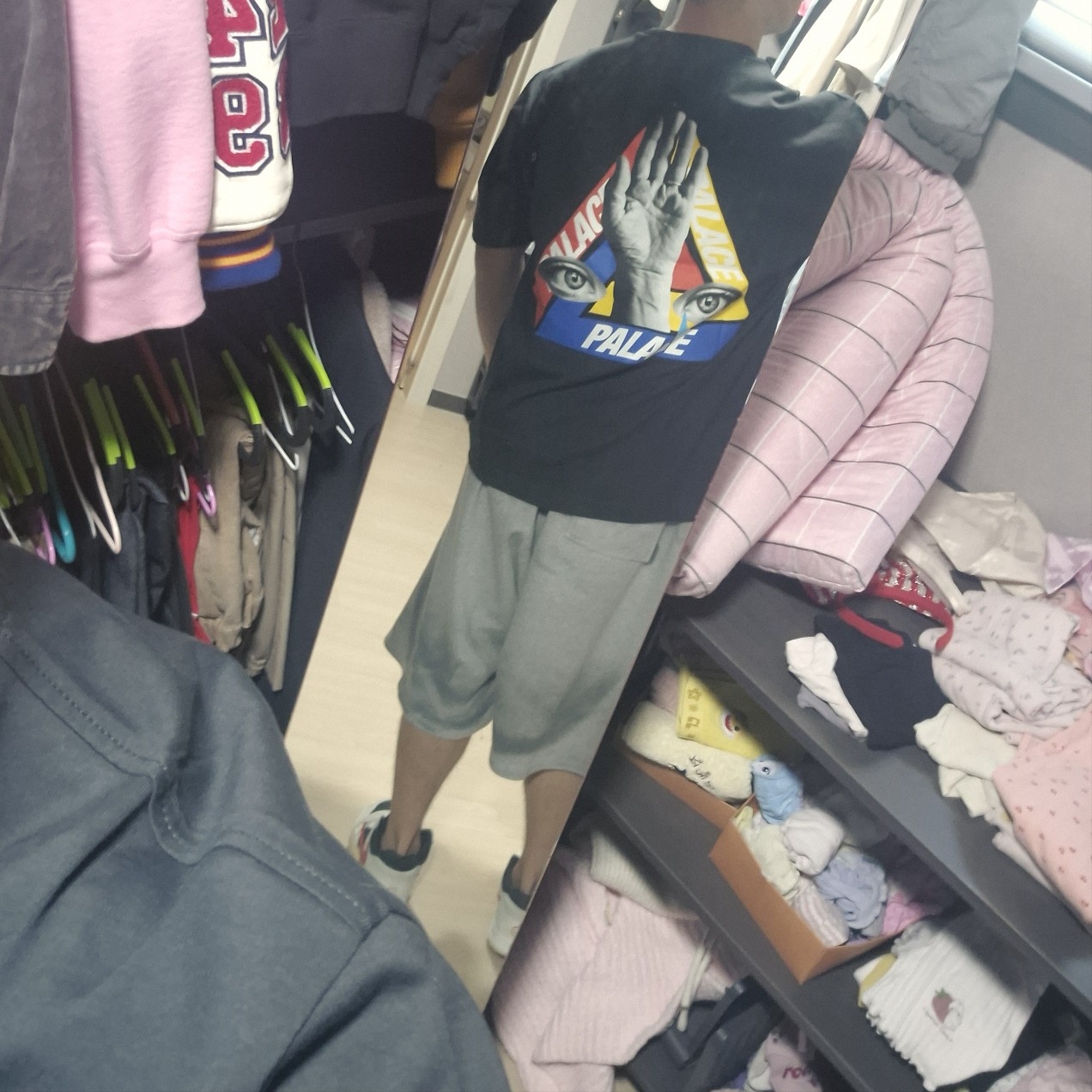 Palace x JCC+ T-Shirt Black - 25SS 착용 스타일 - 5