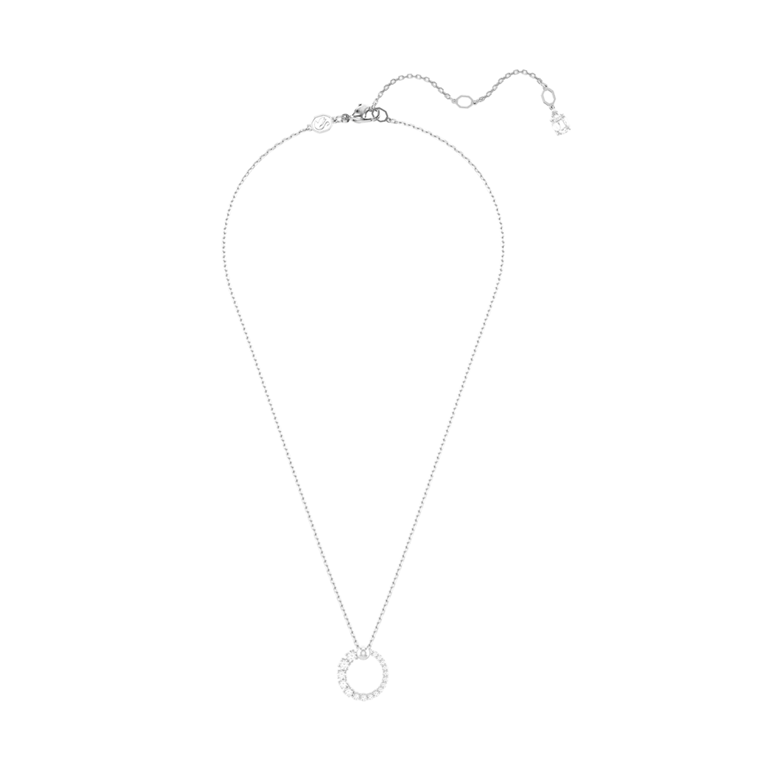 5688751 (W) Swarovski Matrix Pendant Crystal Pearl Round Cut White Rhodium Plated