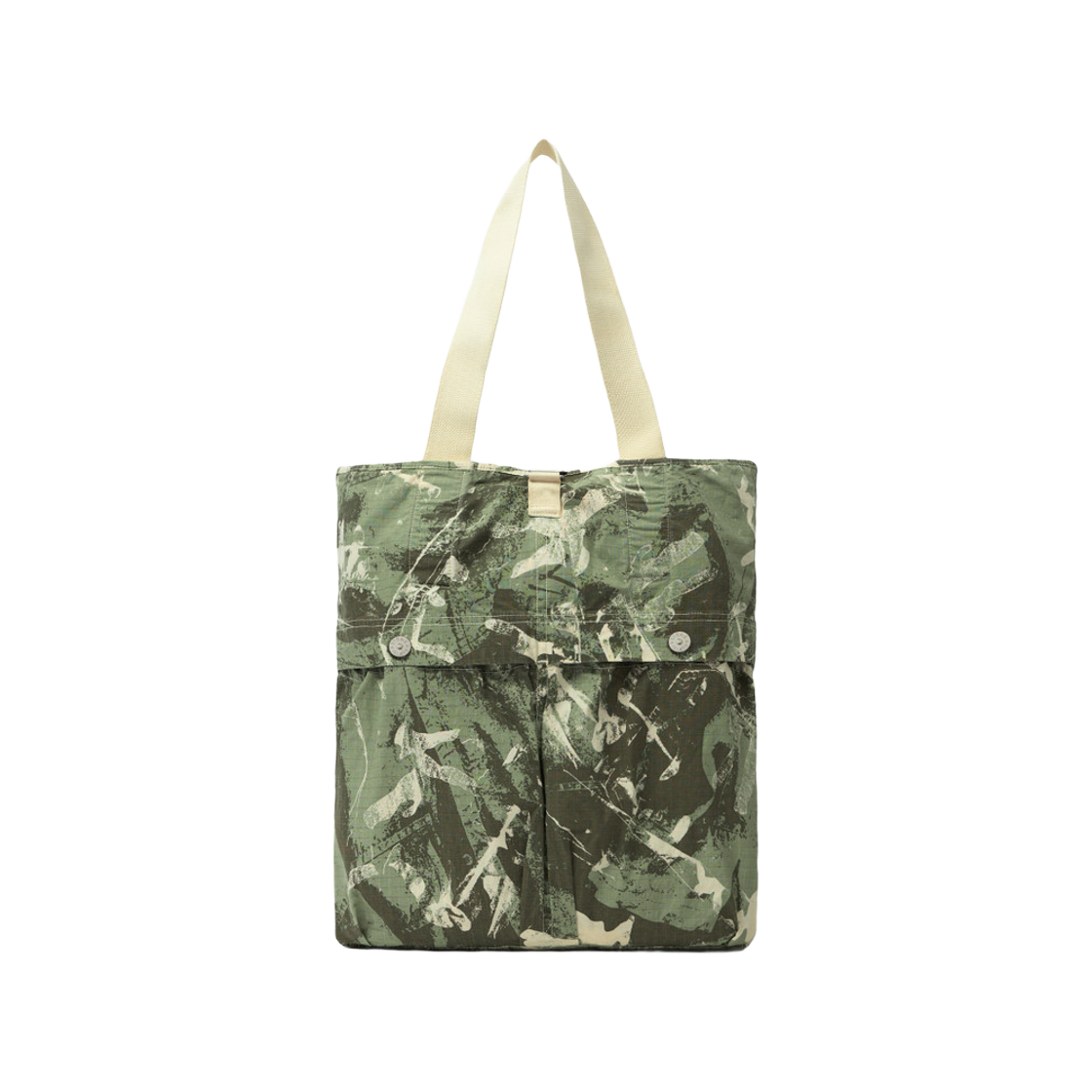 K1S1592000-18S00E1-V0054 Stone Island 9200018 Scan Camo On Stretch Ripstop-OVD Tote Bag with Pockets and Logo - 25SS