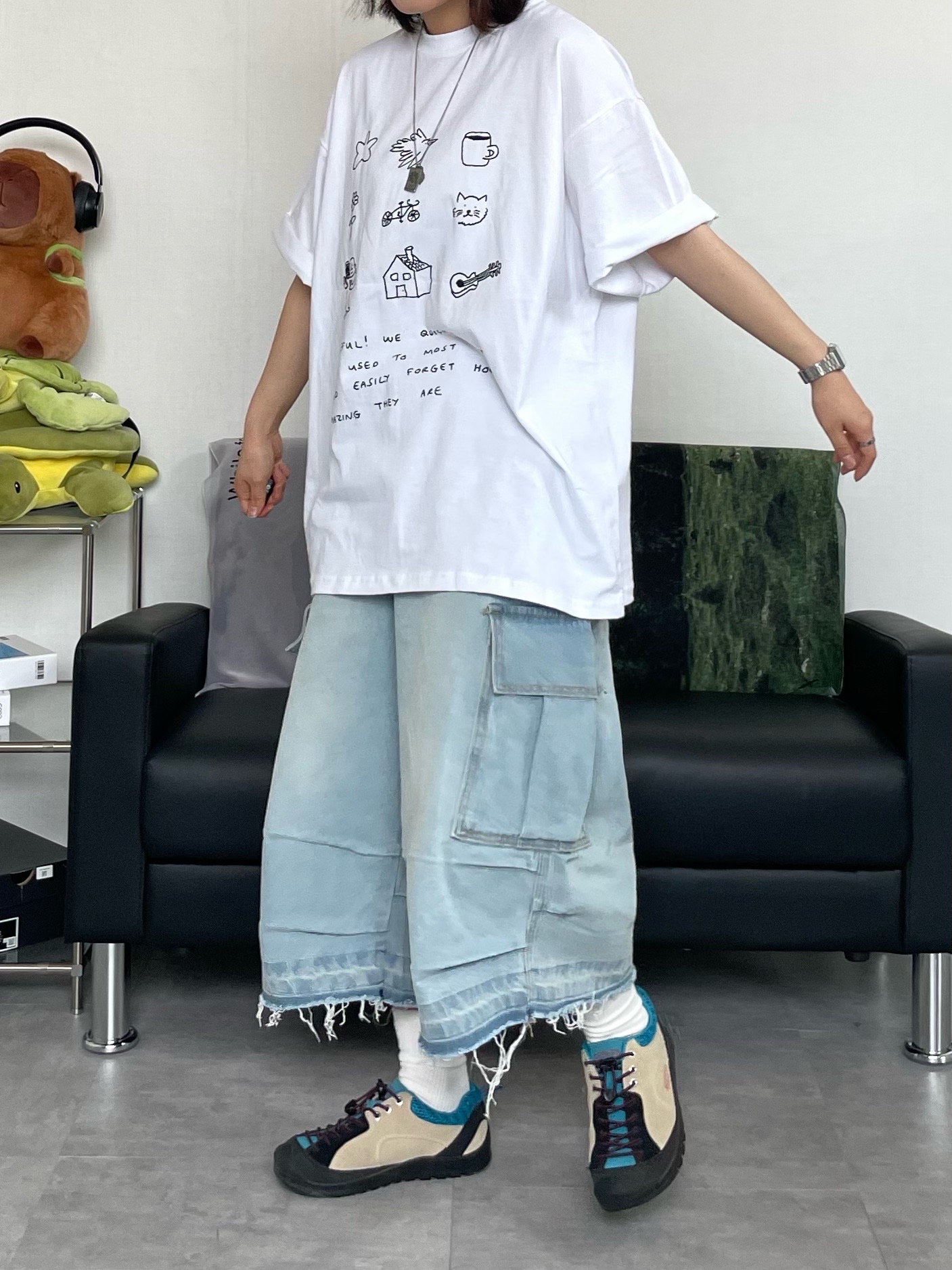 Keen Jasper Rocks SP Sneakers Beige, Hello Sunrise  Two Tone Washed OG Logo 6panel Cap Off White & Black 착용 스타일 - 2
