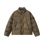 Stone Island 4100010 Crinkle Reps NY Recycled Nylon Down Jacket with Wind Resistance Military Green - 25FW