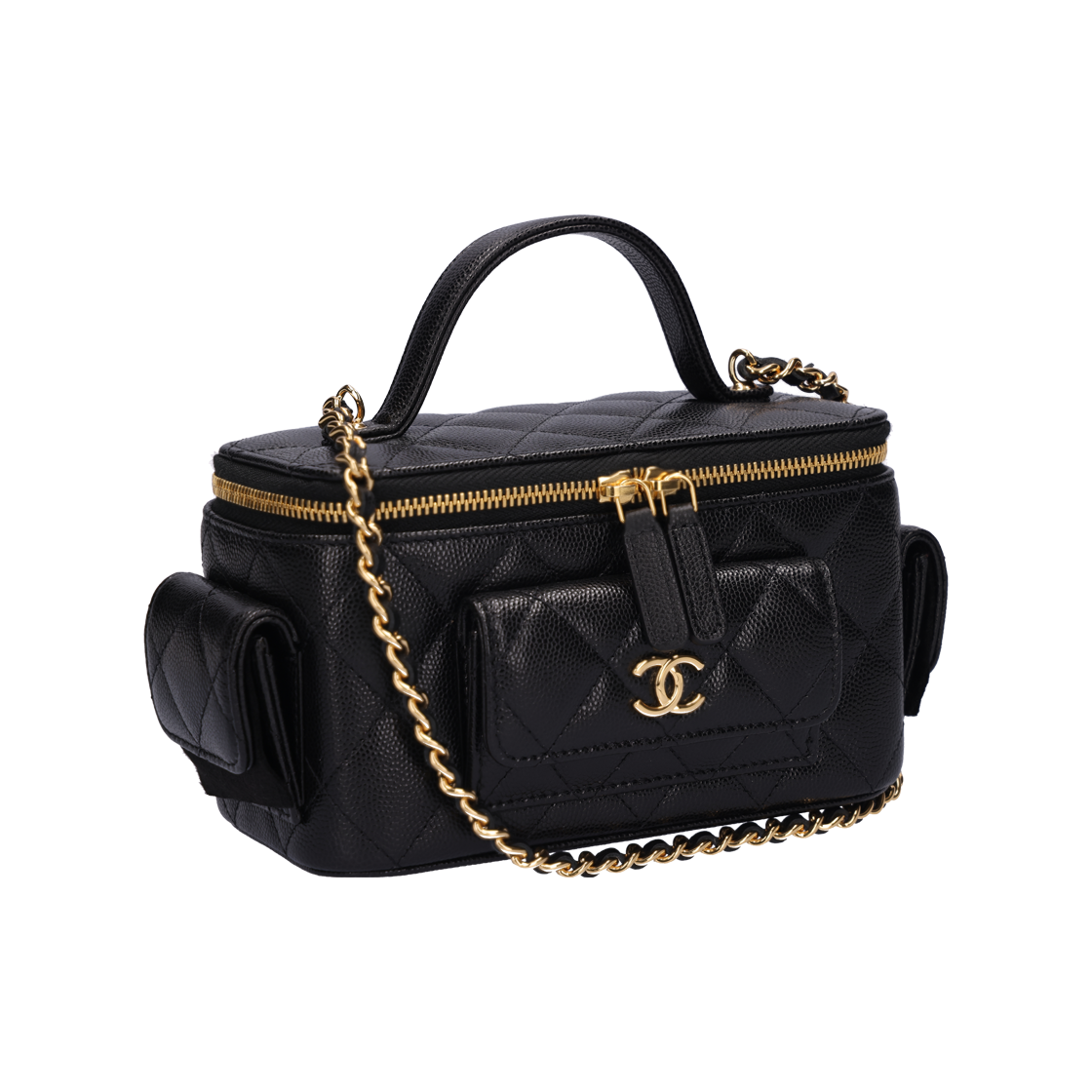 샤넬 AP3017 베네티 코스메틱 체인백 카프스킨 블랙 금장(Chanel Vanity Cosmetic Chain Bag Calfskin Black Gold Hardware) - 5