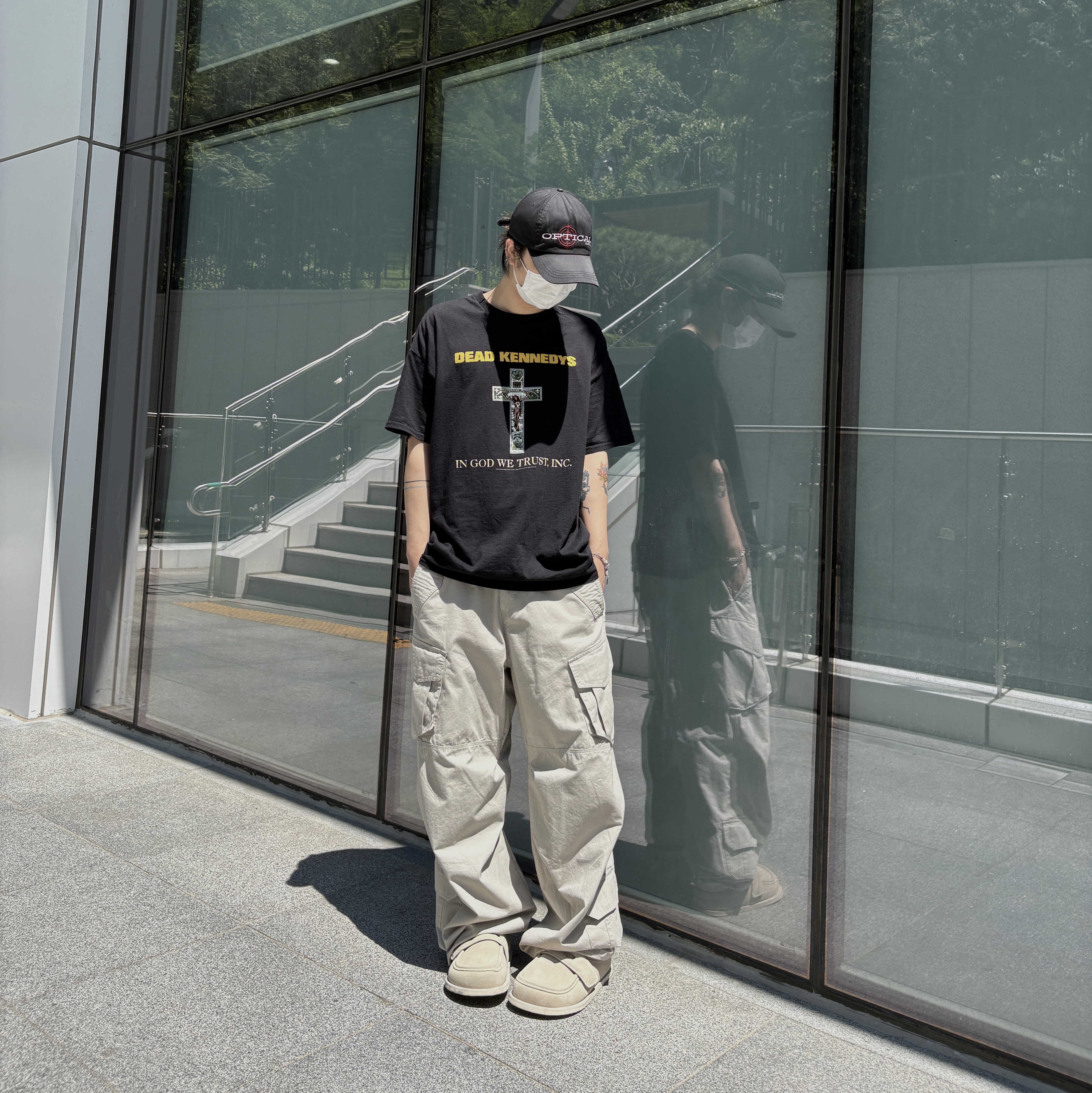 [KREAM 단독] Flavorism VTG Washed Cargo Pants Washed beige 착용 스타일