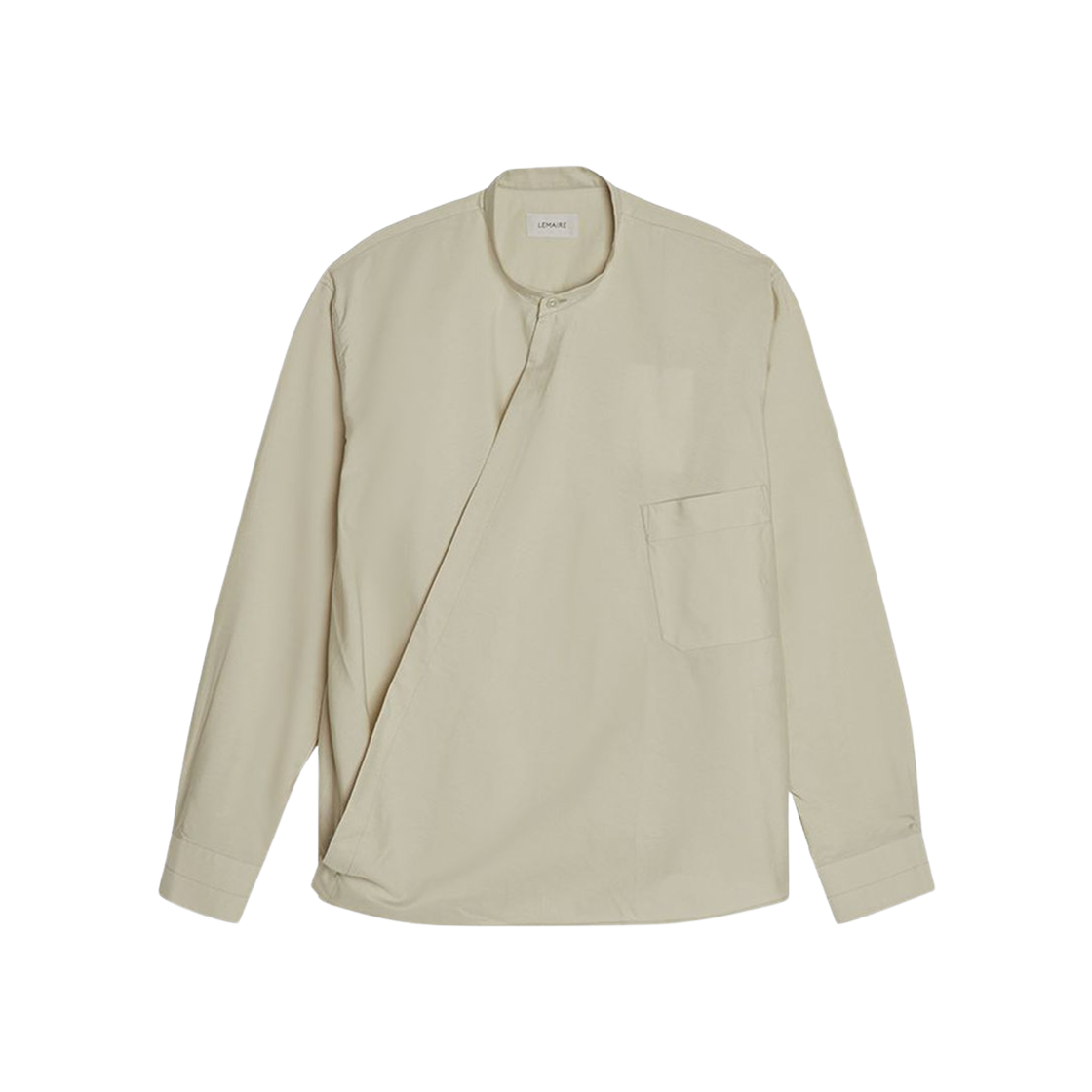 SH164-LF353-601 Lemaire Wrapover Shirt Light Sage