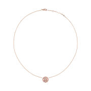 (W) Dior Rose des Vents Necklace Pink Opal Pink Gold Diamond