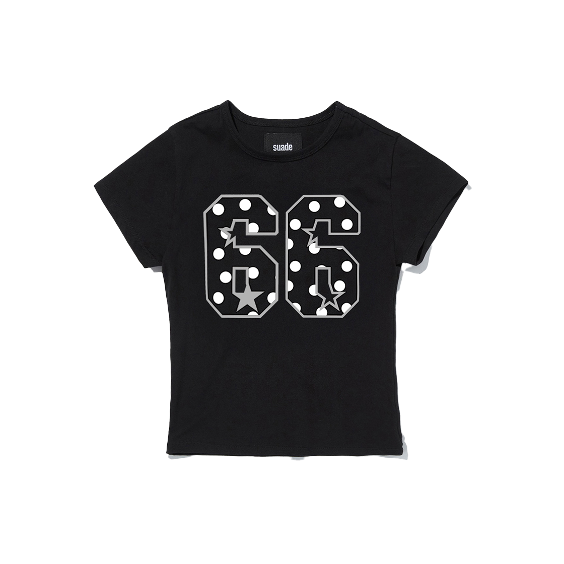 스웨이드 66 크롭 티 블랙(Suade 66 Crop Tee Black)