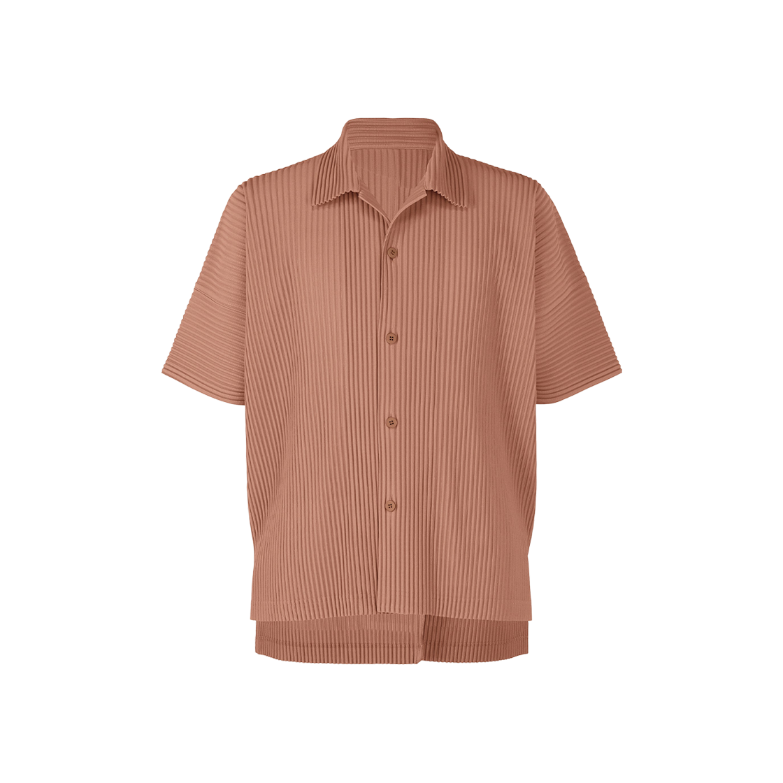 HP53-JJ072-26 Homme Plisse Issey Miyake MC July Shirt Vanadinite Red