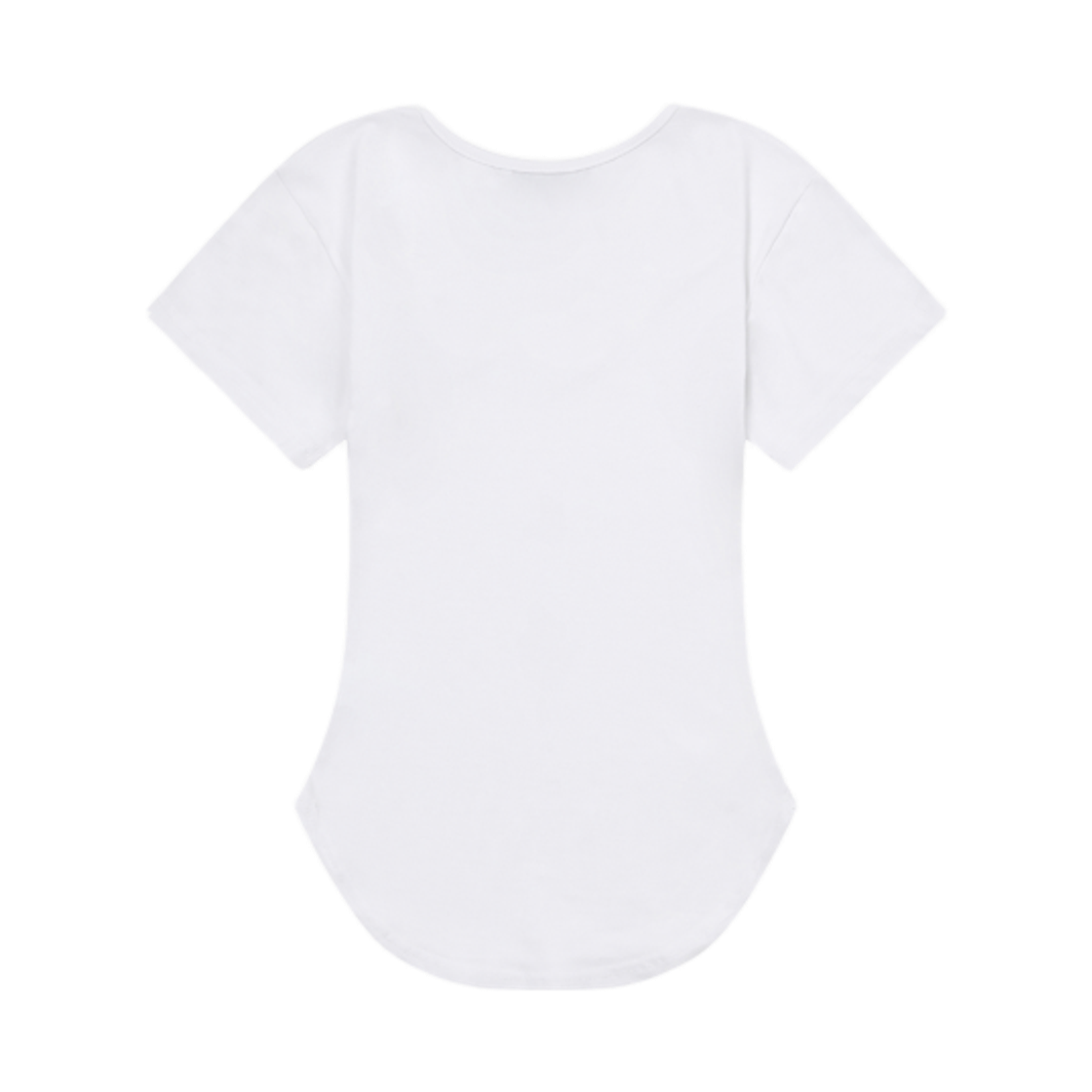 무센트 뮤즈컷 유넥 크롭 굴림 반팔 티 화이트(MUCENT U-Neck Crop Half T White) - 2