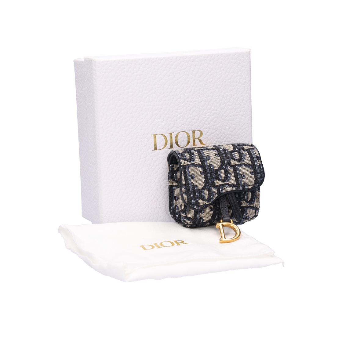 [A등급] 디올 S5675CTZQ 새들 에어팟 프로 케이스 블루 디올 오블리크 자카드([A등급] Dior Vintage Saddle Airpods Pro Case Blue Dior Oblique Jacquard) - 6