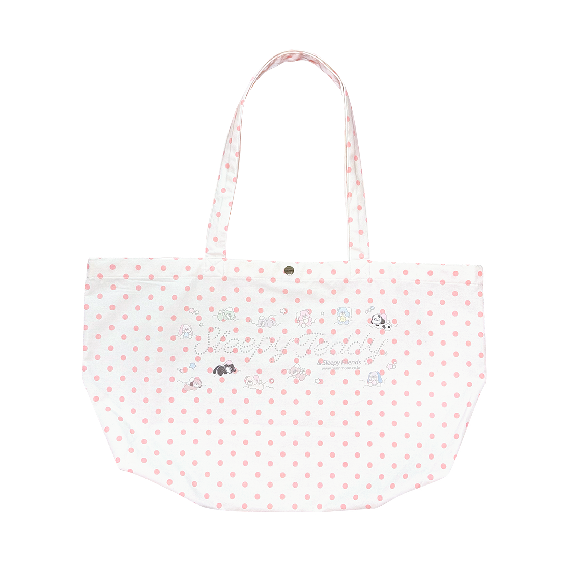 B_totebag_pinkdot The NEONMOON Sleepy Teddy BIG Tote Bag Pink Dot