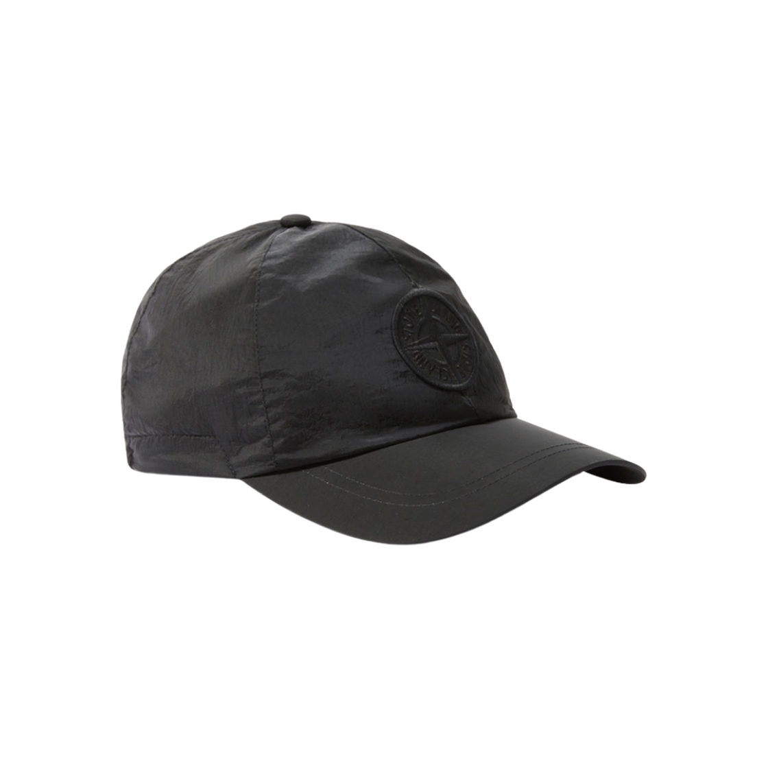 스톤 아일랜드 9100011 나일론 메탈 에코닐 베이스볼 캡 드로우코드 컴퍼스 자수 블랙(Stone Island 9100011 Nylon Metal in Econyl Baseball Cap with Drawcord Compass Embroidery Black)