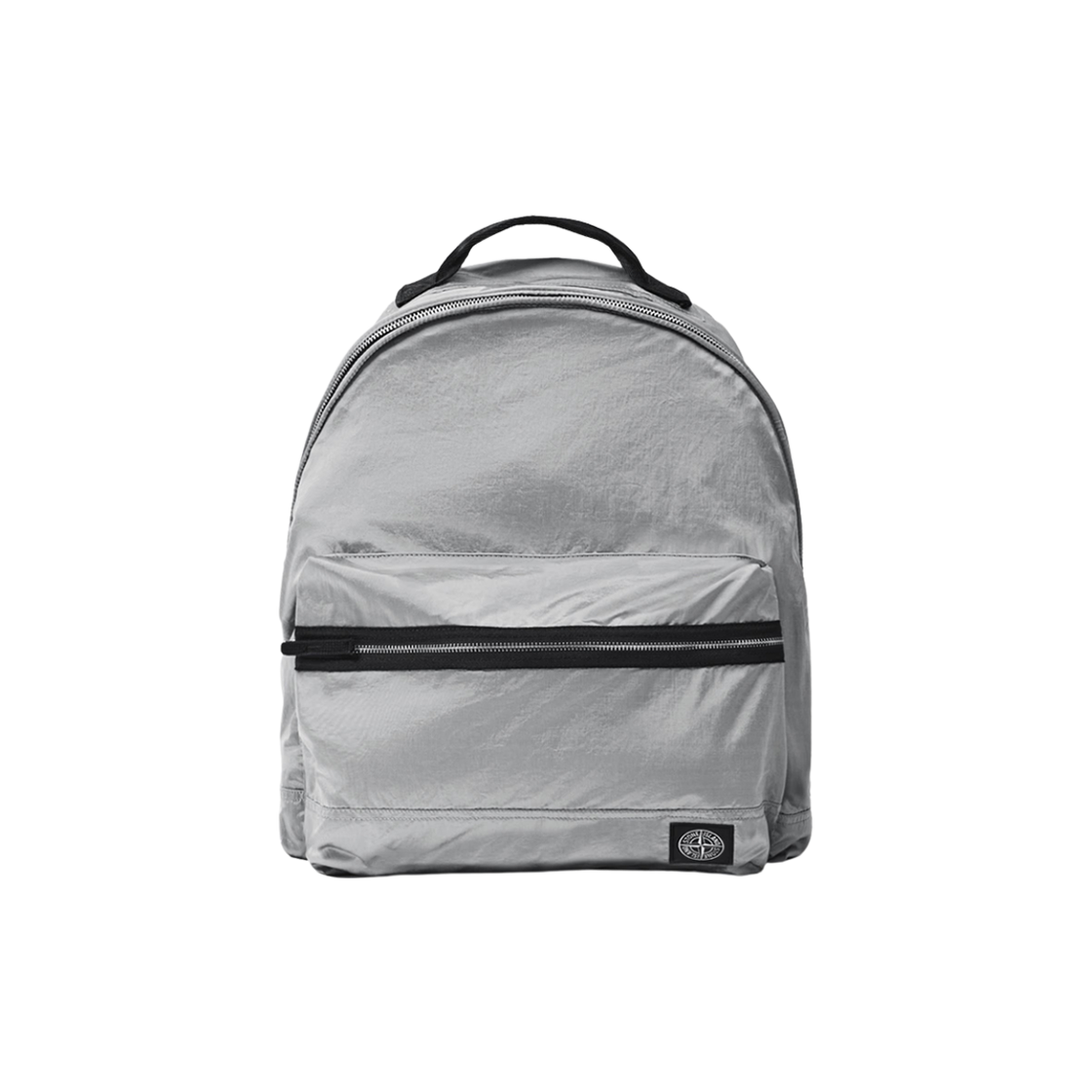 K2S1592000-14S0251-V0061 Stone Island 9200014 Coated Nylon Metal in Econyl Backpack with Front Pocket and Ripstop Lining Pearl Grey - 25FW