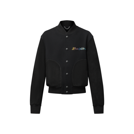 Louis Vuitton Leather Mix Varsity Blouson Black
