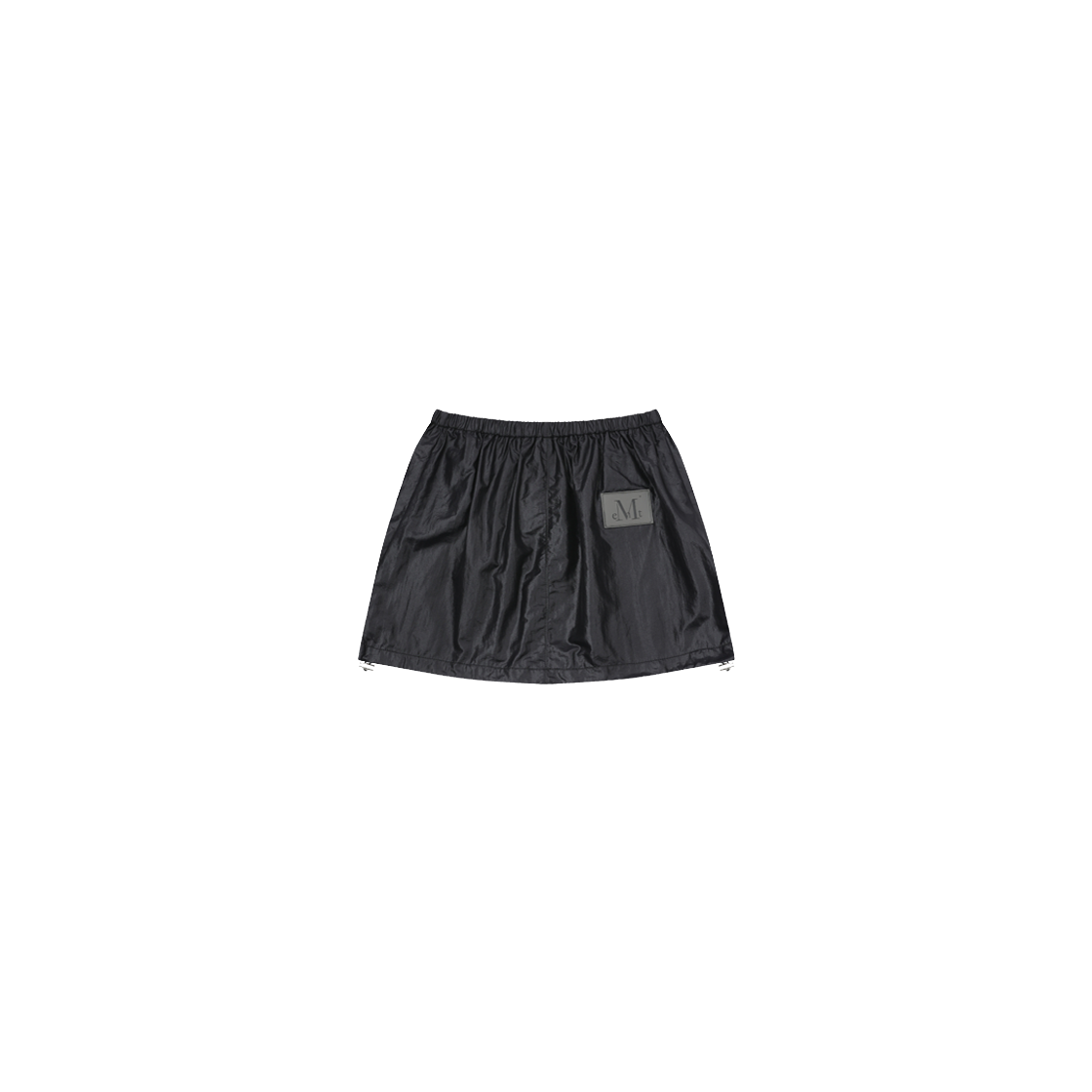 무센트 에디 셋업 글로시 스트링 스커트 블랙(MUCENT Hedi Setup Glossy String Skirt Black) - 2