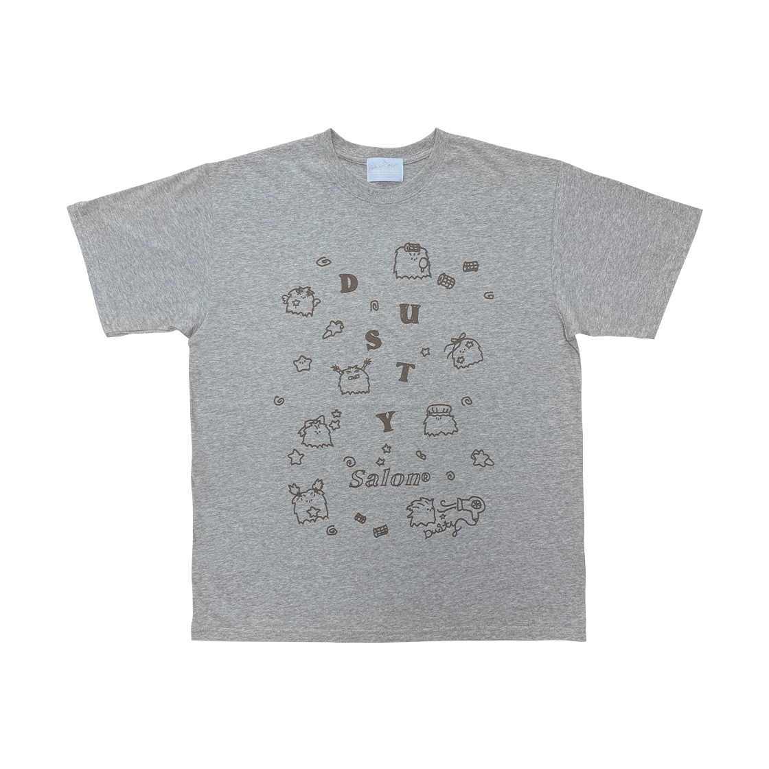 illust_T_mgray The NEONMOON Dusty Illust Pattern T-Shirt Melange Gray