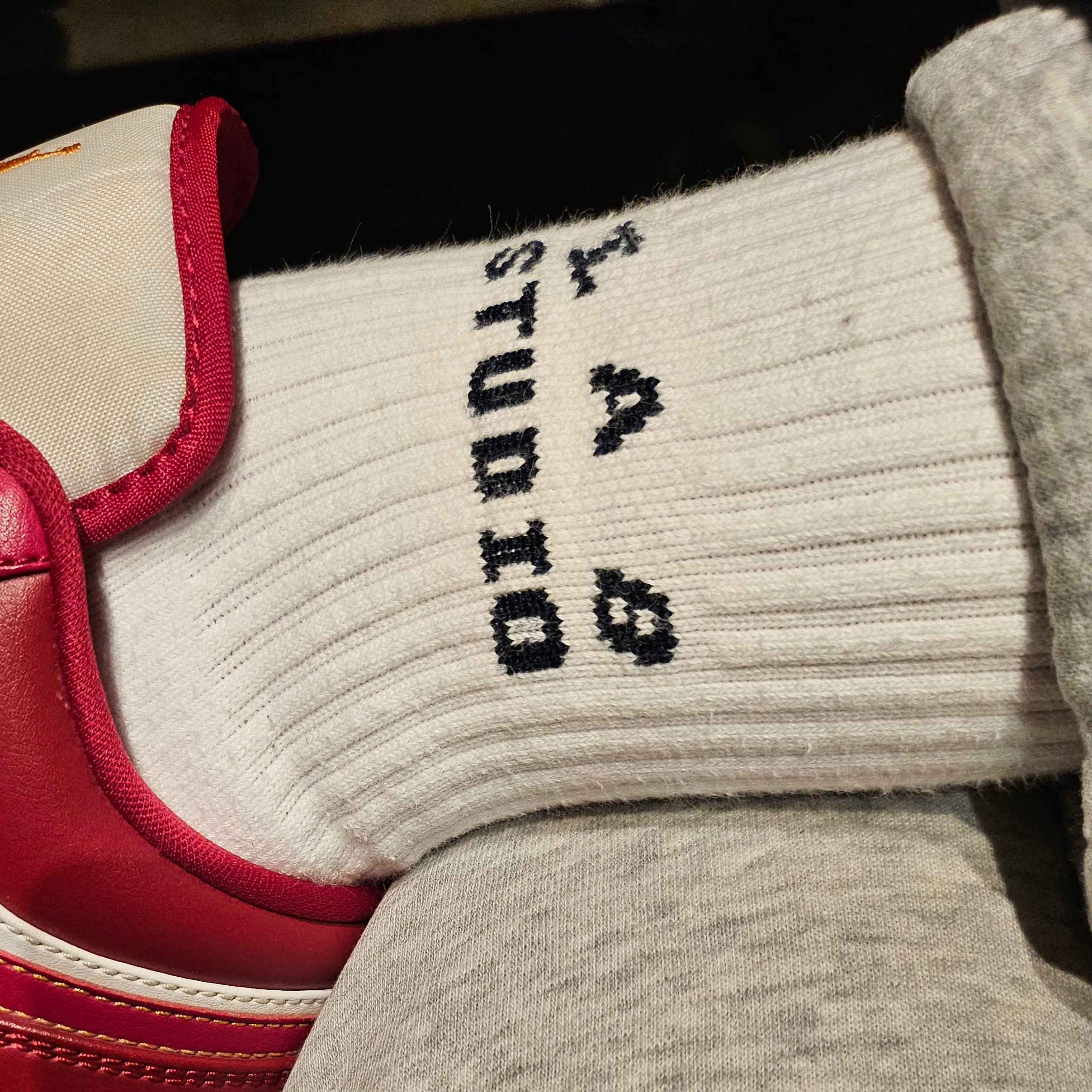 IAB Studio Socks White (5 Pack) 착용 스타일