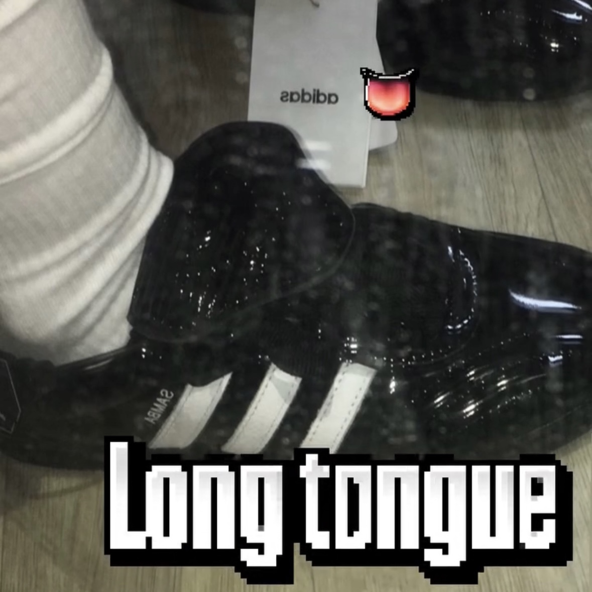(W) Adidas Samba LT Core Black Cloud White 착용 스타일