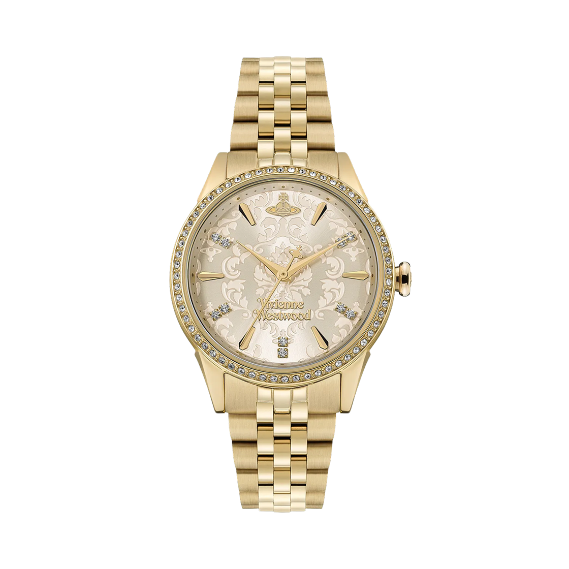 (W) 비비안 웨스트우드 리틀 월리스 32mm 샴페인 골드((W) Vivienne Westwood Little Wallace 32mm Champagne Gold)