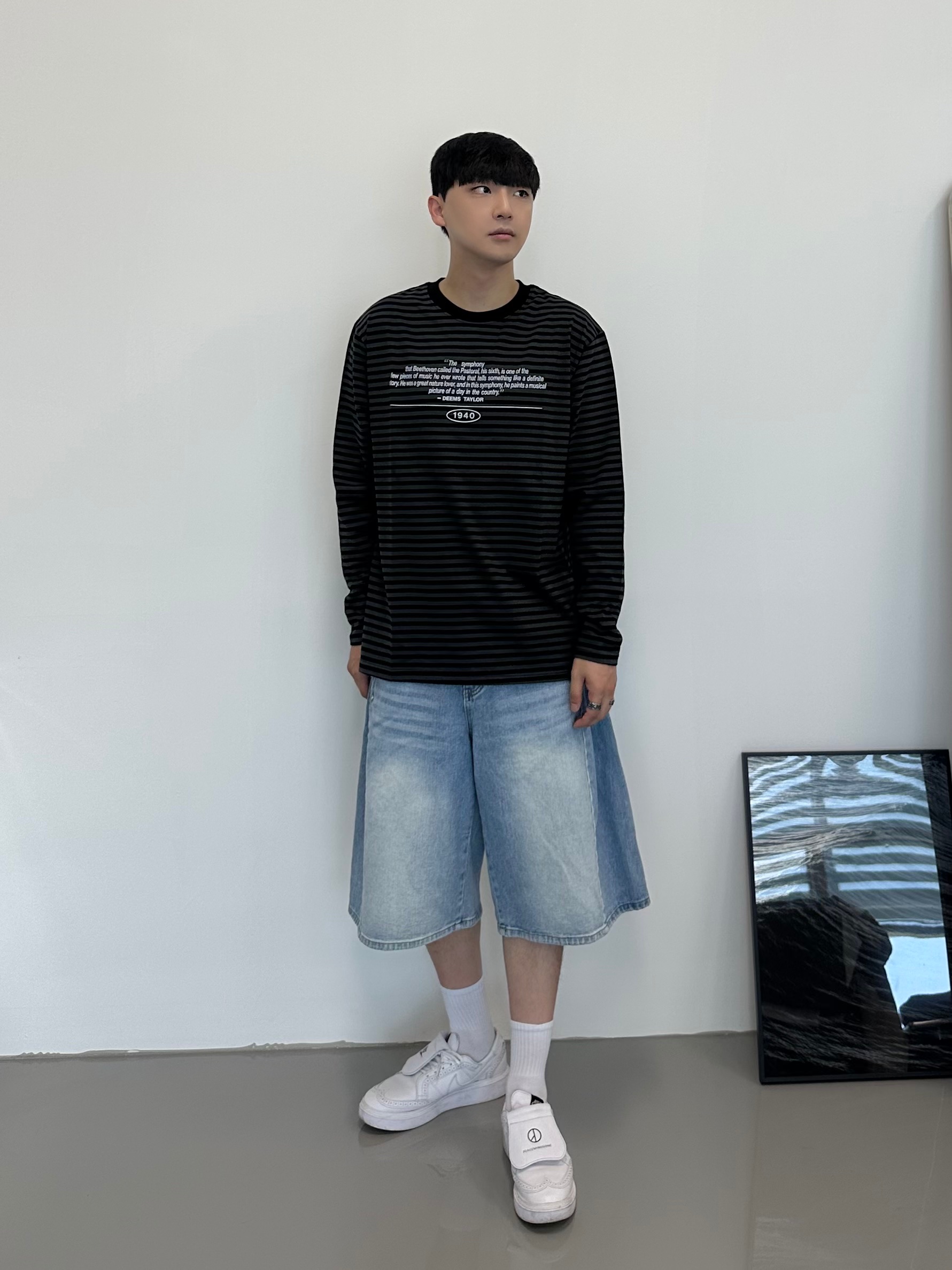 Nike x Peaceminusone Kwondo1 White 착용 스타일 - 1