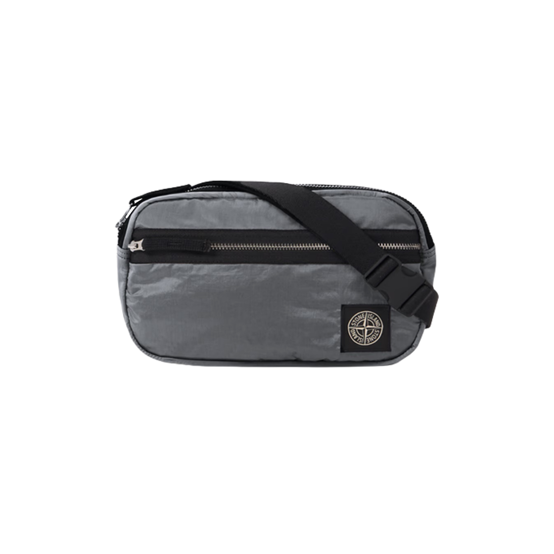K2S1592000-16S0251-V0061 Stone Island 9200016 Coated Nylon Metal in Econyl Belt Bag with Zip Pocket and Ripstop Lining Pearl Grey - 25FW