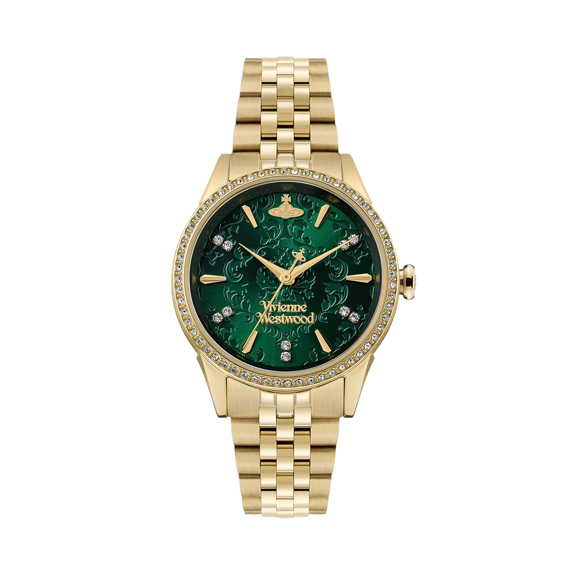 (W) 비비안 웨스트우드 리틀 월리스 32mm 그린 골드((W) Vivienne Westwood Little Wallace 32mm Green Gold)