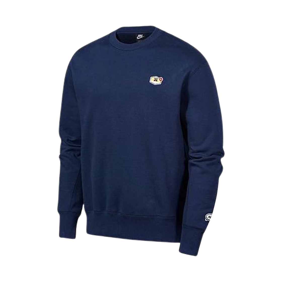 CU4264-410 Nike Sportswear Logo Casual Sports Round Neck Pullover Dark Blue