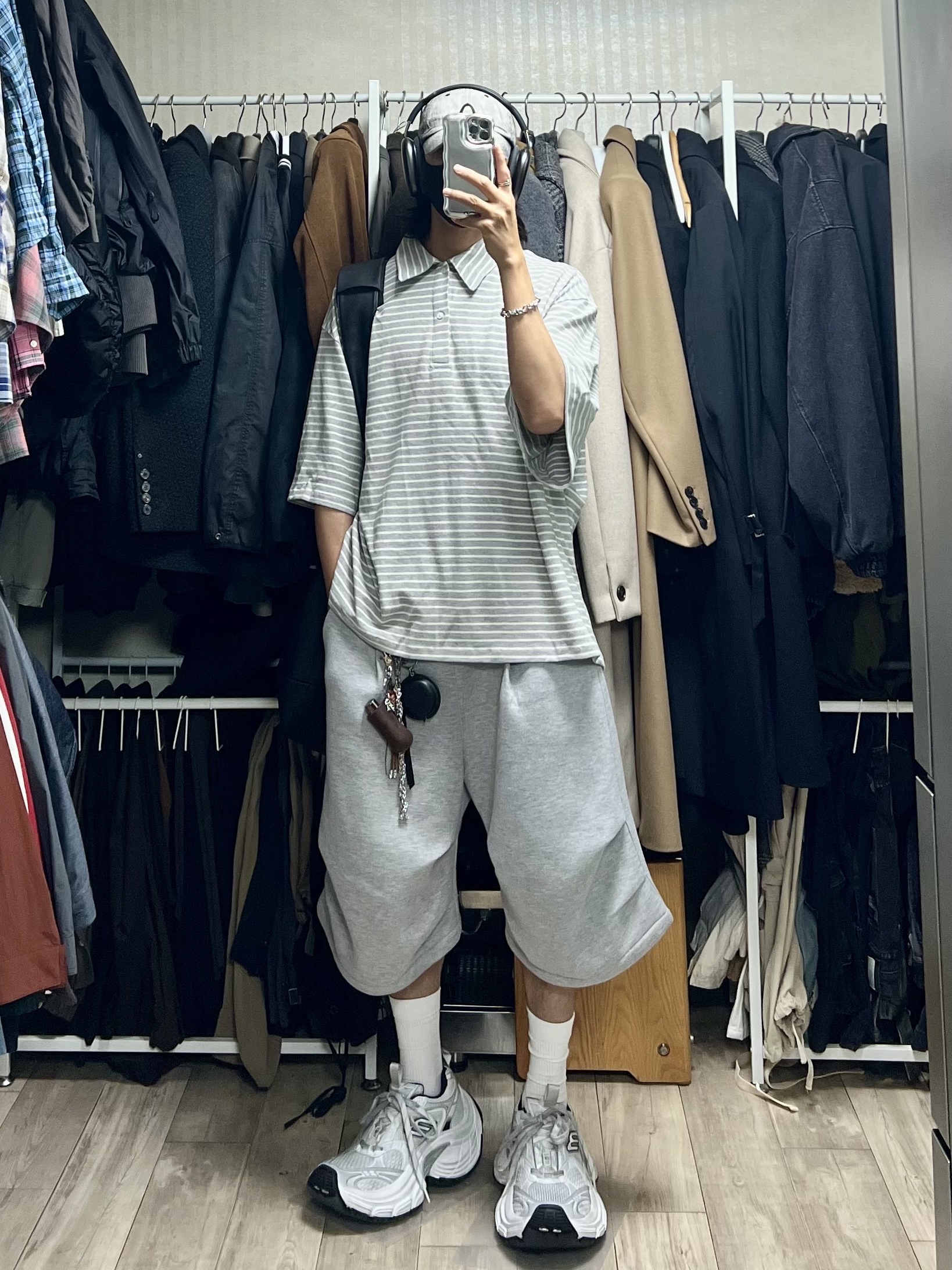 Balenciaga 10XL Sneakers White Grey Silver Black, Kamien Balloon Bermuda Pants Gray 착용 스타일