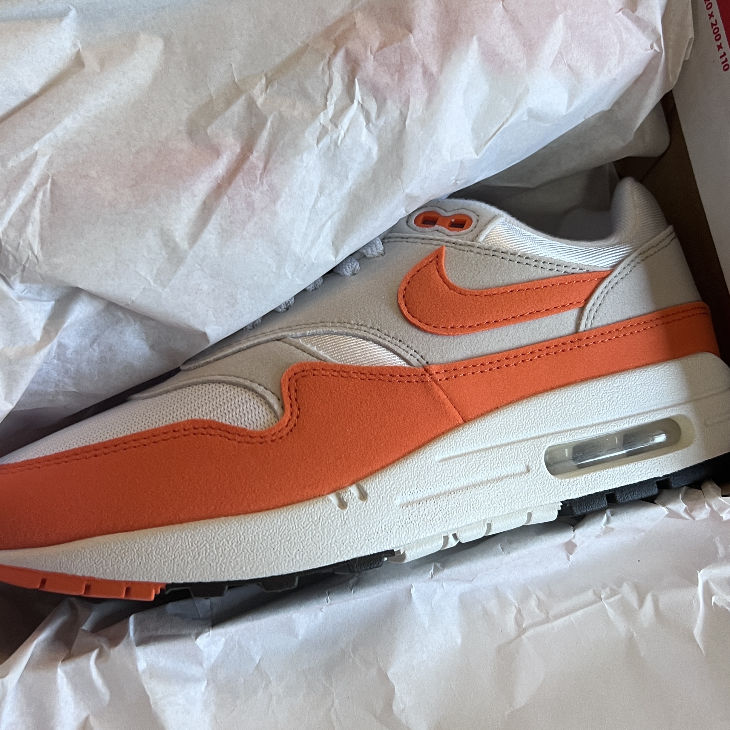 (W) Nike Air Max 1 '87 Safety Orange 착용 스타일