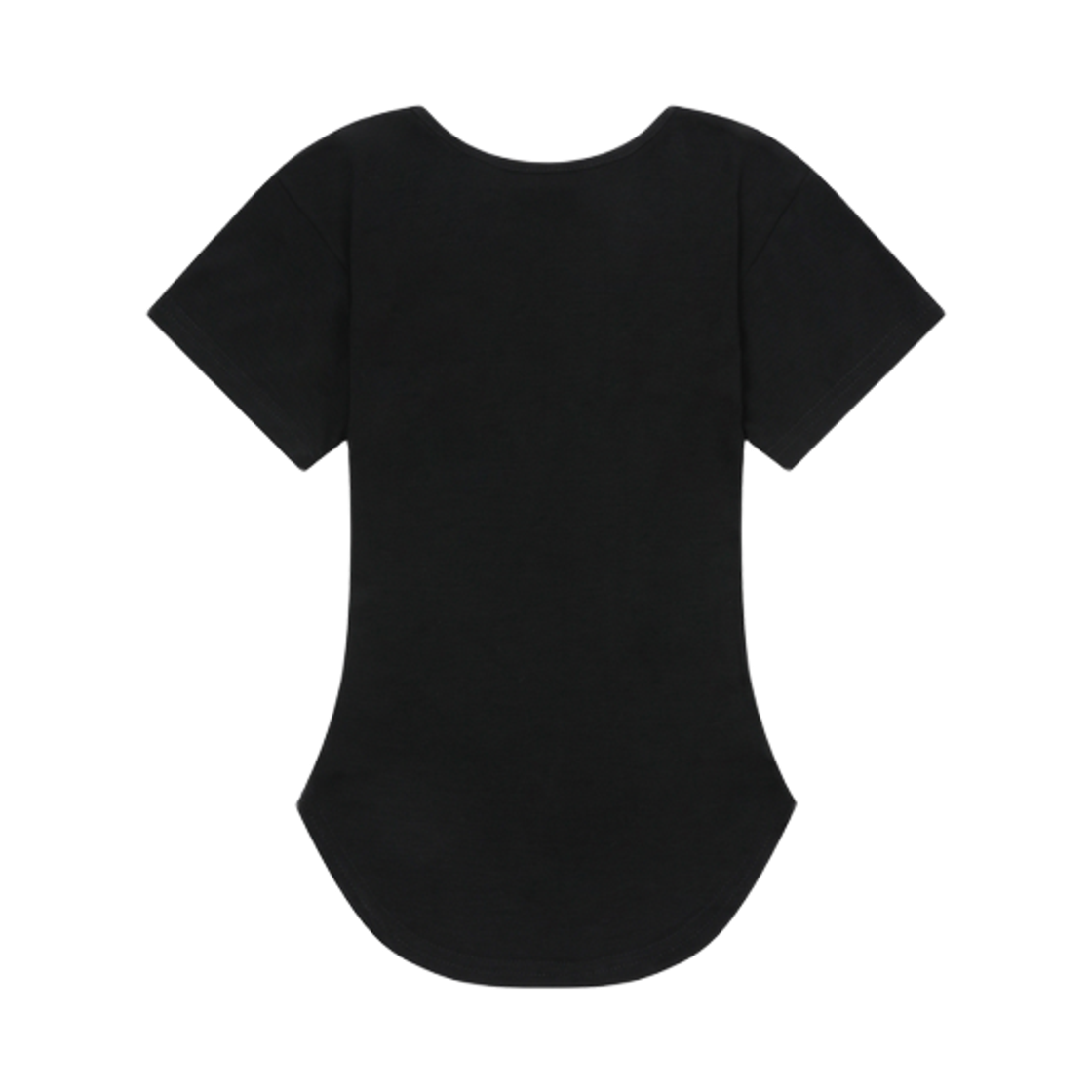 무센트 뮤즈컷 유넥 크롭 굴림 반팔 티 블랙(MUCENT U-Neck Crop Half T Black) - 2