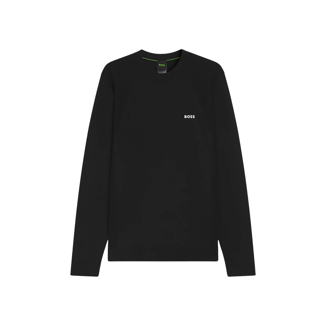 50541944-001 Hugo Boss Cotton Blend Sweater and Contrast Logo Black