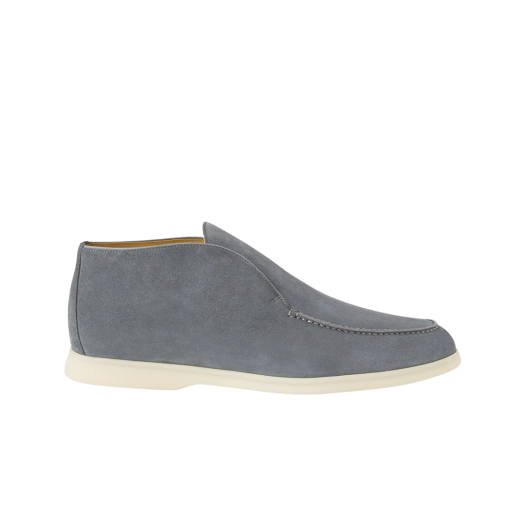 FAB4368-60JF Loro Piana Open Suede Walk Ankle Boot Frozen Blue