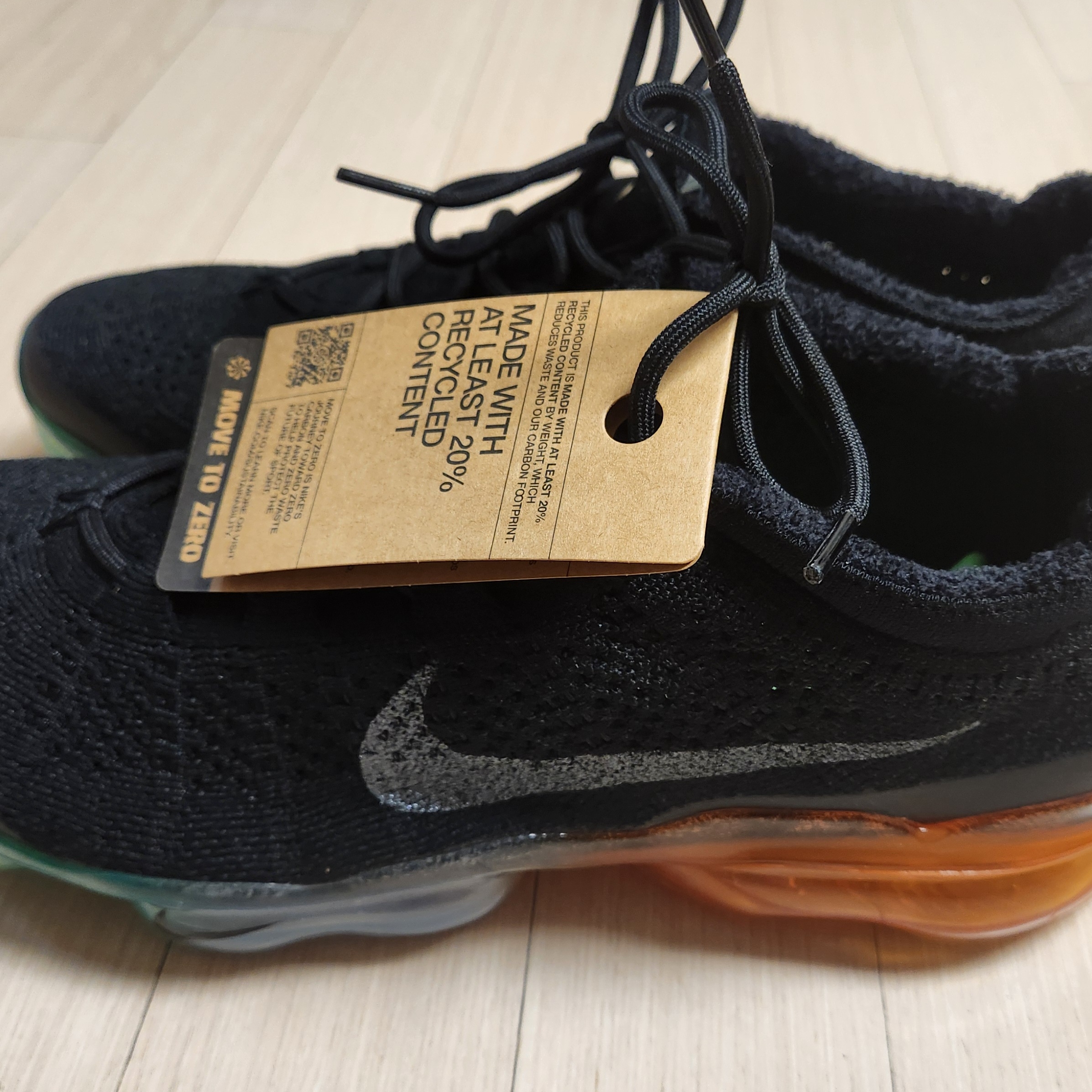 Nike Air Vapormax 2023 Flyknit Black Green Strike 착용 스타일 - 3