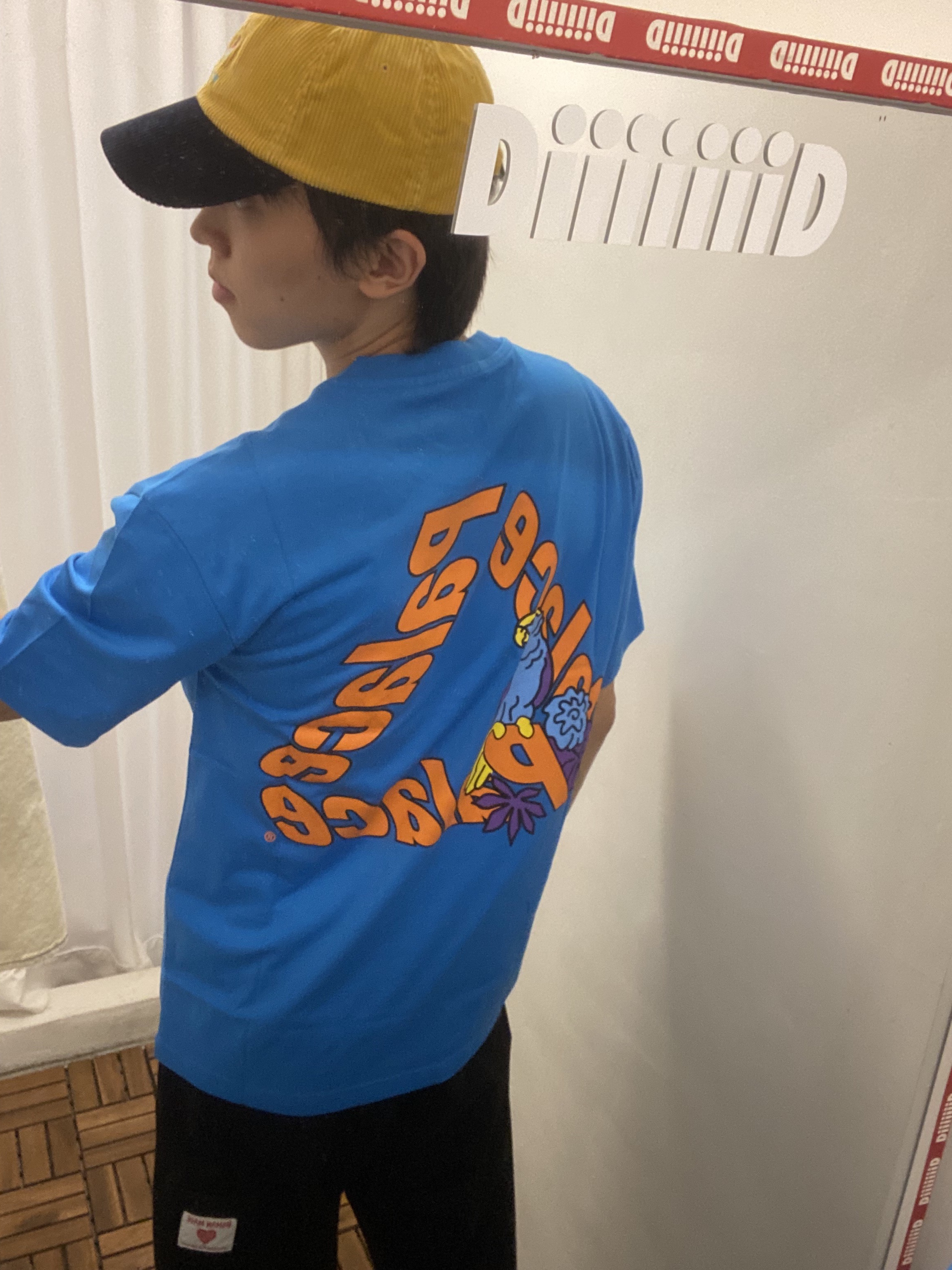 Palace Parrot Palace-3 T-Shirt Blue - 20FW, Human Made Skater Pants Black 착용 스타일 - 2