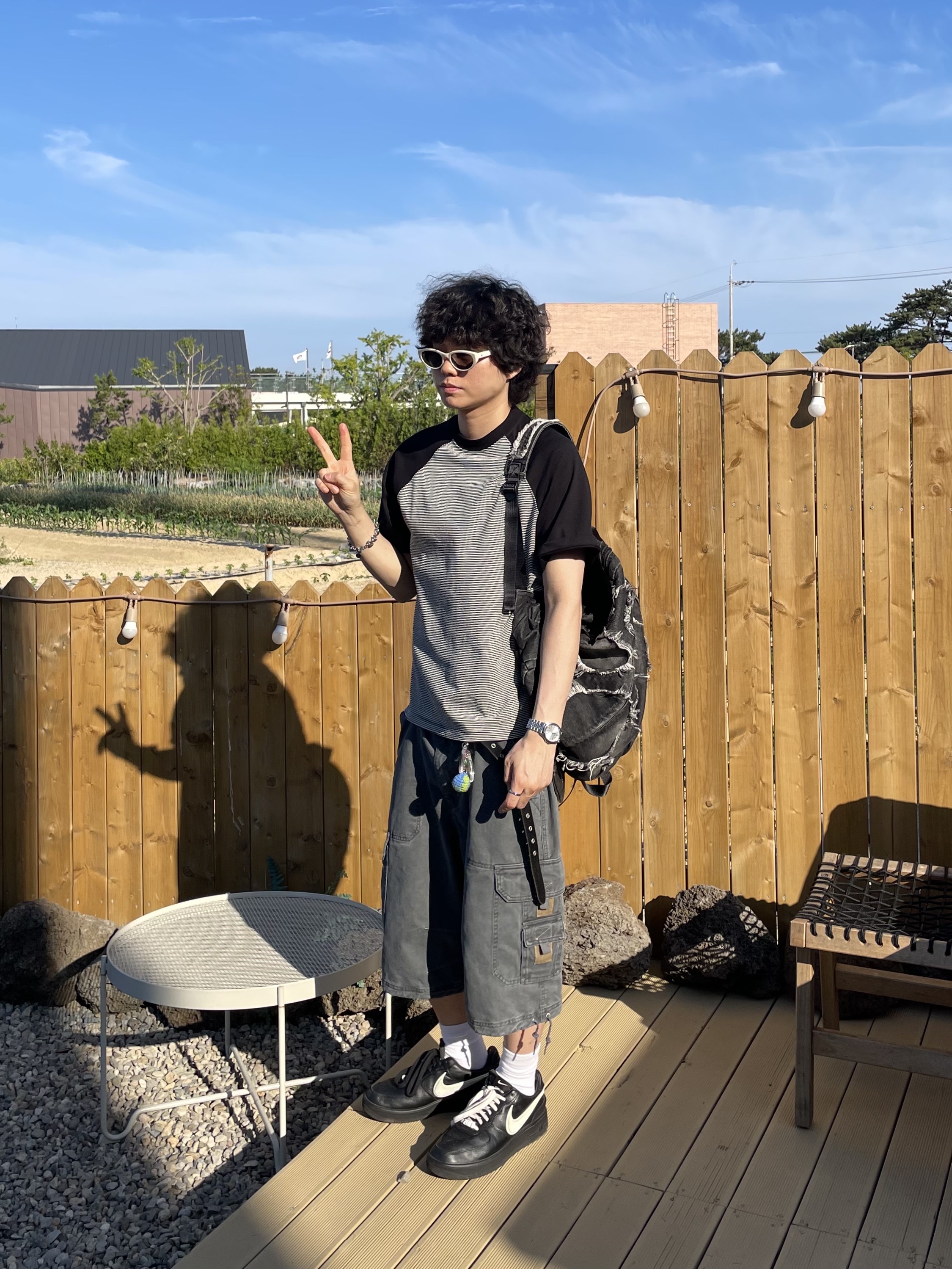 Nike x Ambush Air Force 1 Low SP Black, ALEXII Dino Keyring 착용 스타일