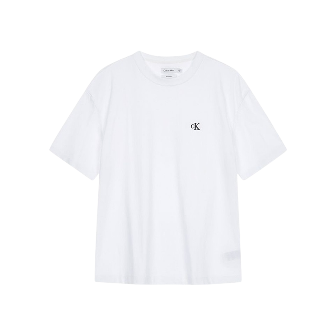 캘빈 클라인 로고 크루넥 티셔츠 브릴리언트 화이트(Calvin Klein Logo Crewneck T-Shirt Brilliant White)