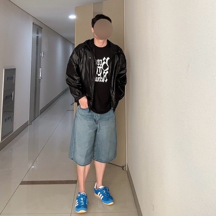(W) Adidas Tokyo Blue Bird Cloud White 착용 스타일