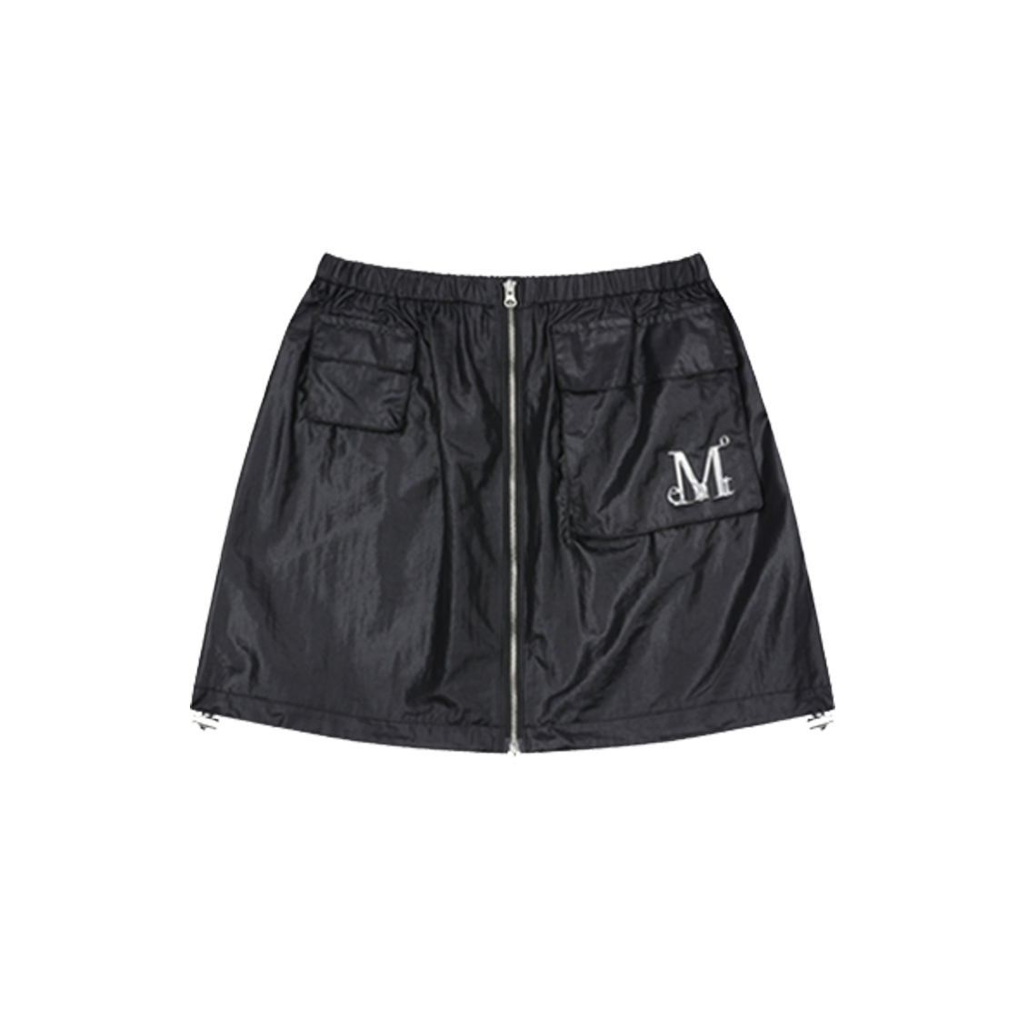 P00000XM MUCENT Hedi Setup Glossy String Skirt Black