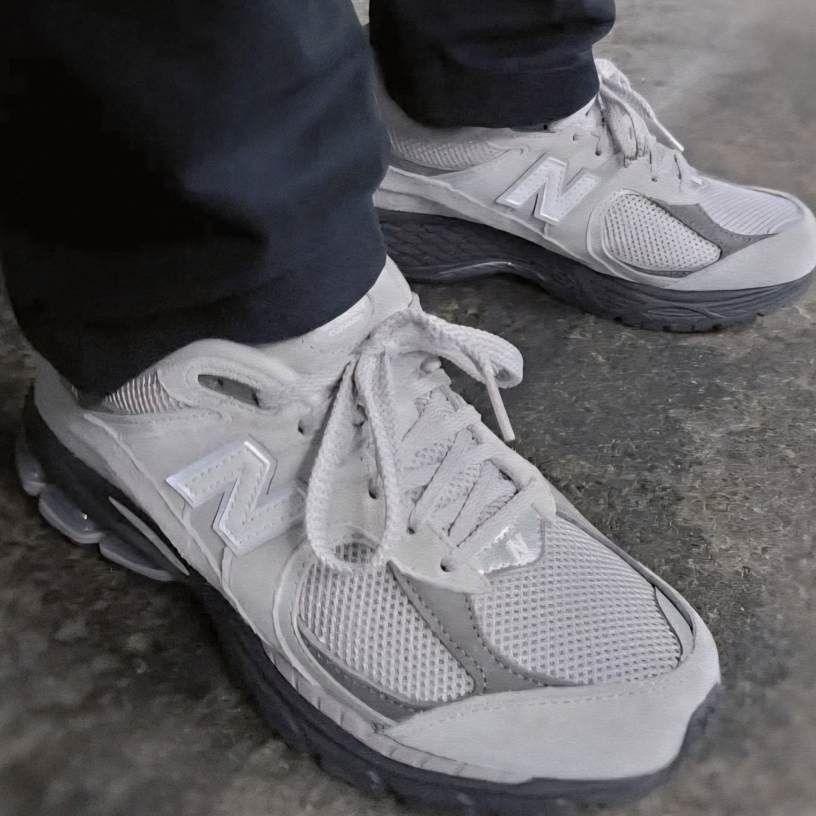 New Balance 2002R Grey Black - JD Sports Exclusive 착용 스타일